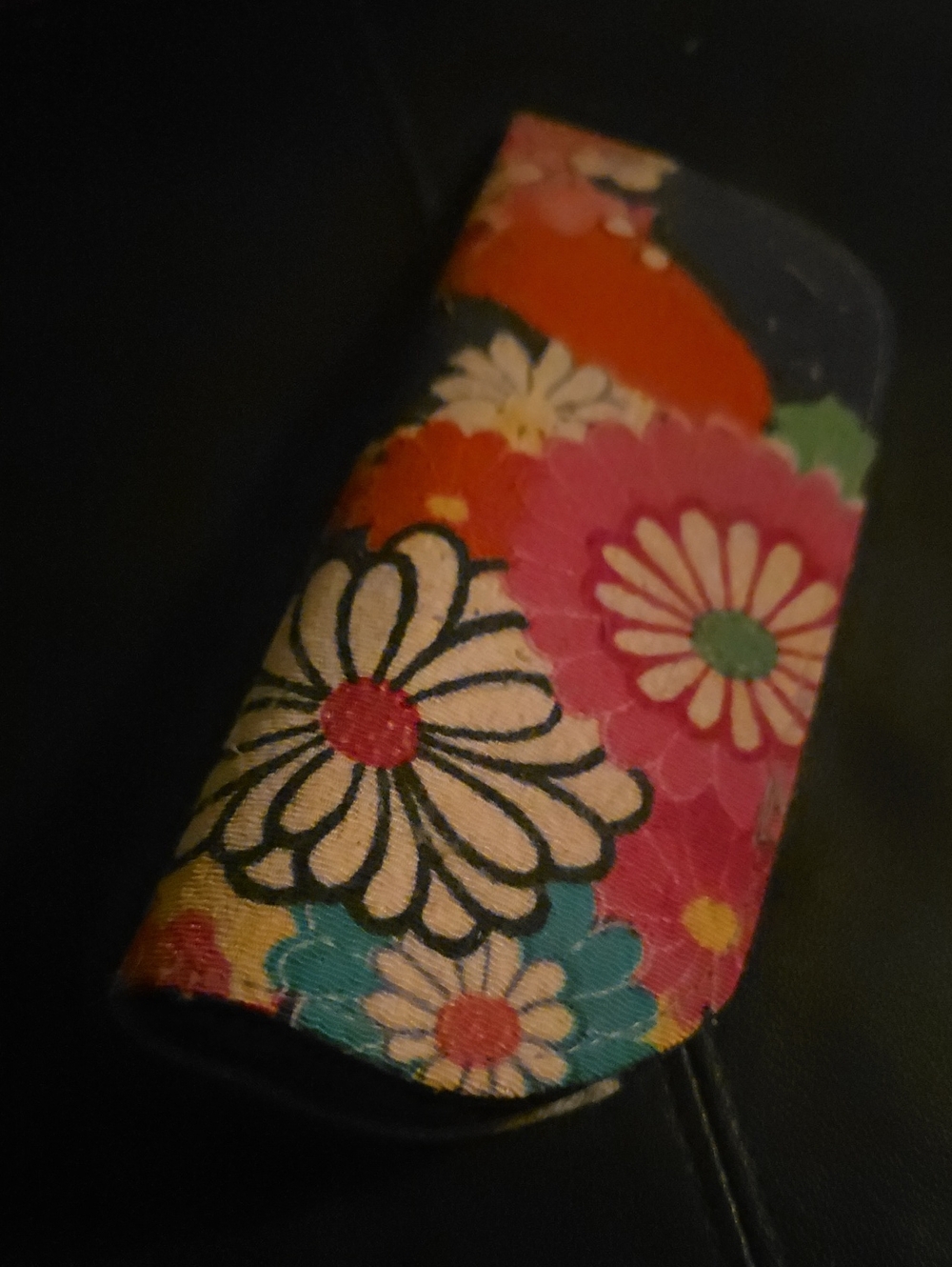 Floral Pattern Sunglasses Case - Pink Multicolor
